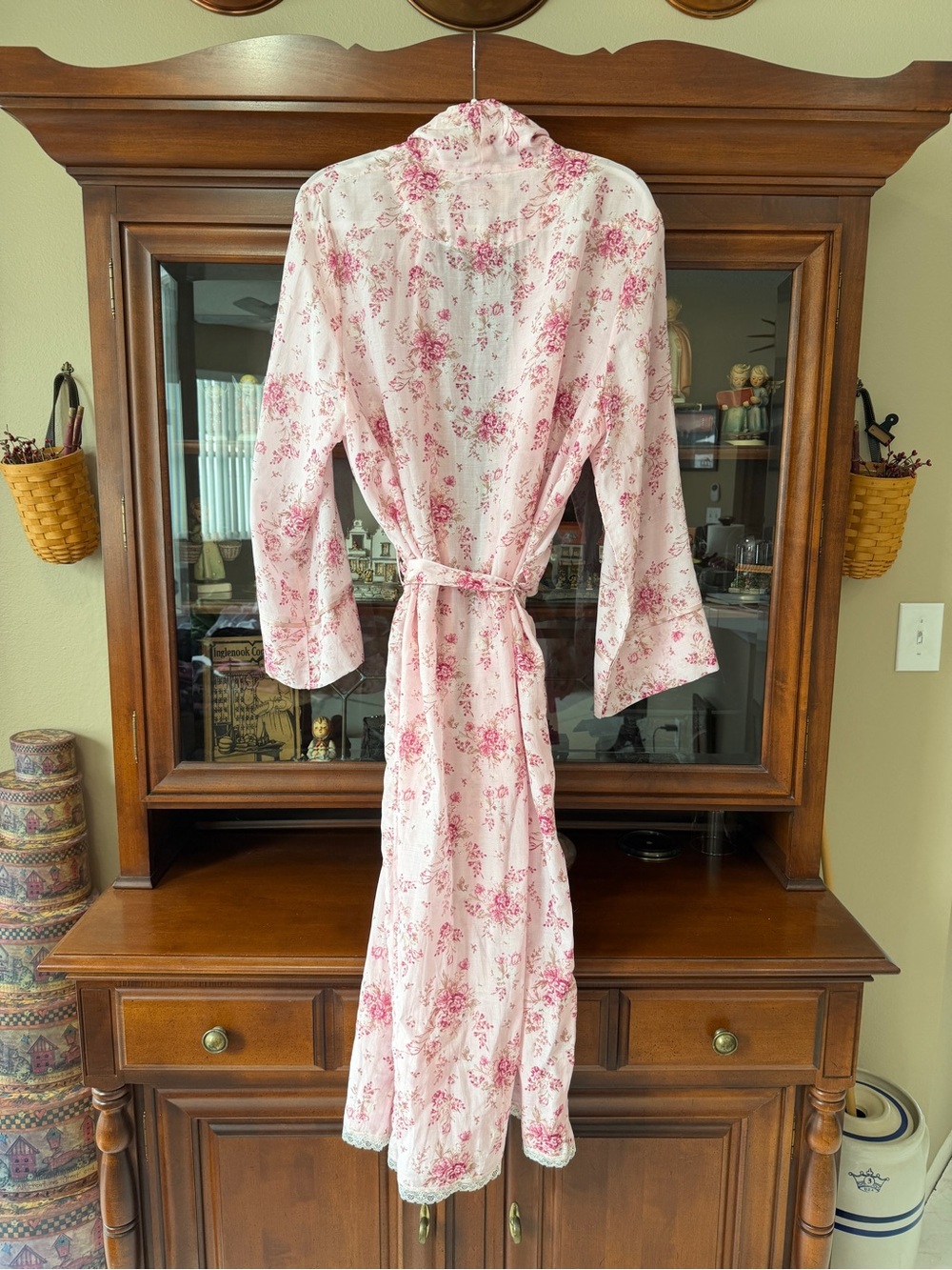 Papinelle Soft Pink floral Robe Lightweight - Picture 6 of 6
